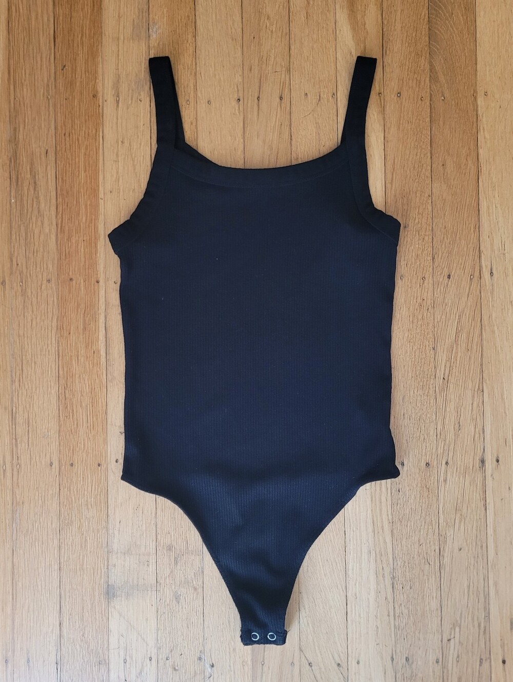 American Eagle Black Ribbed Tank Top Bodysuit